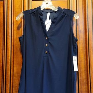 Navy sleeveless PerSeption Concept shirt